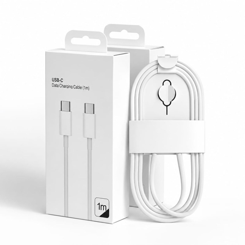 USB-C Fast Charging Cable for iPhone 16 Pro Max – 60W PD Type-C to USB-C Charging Cable