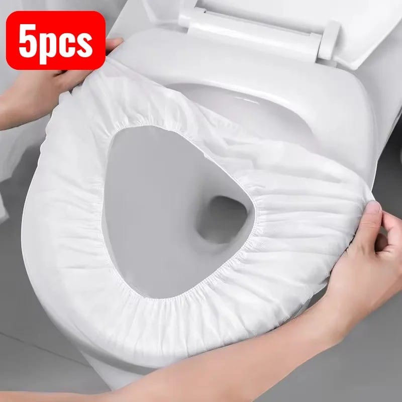10Pcs Disposable Toilet Seat Covers | Waterproof Non-Woven Travel Bathroom Seat Protectors