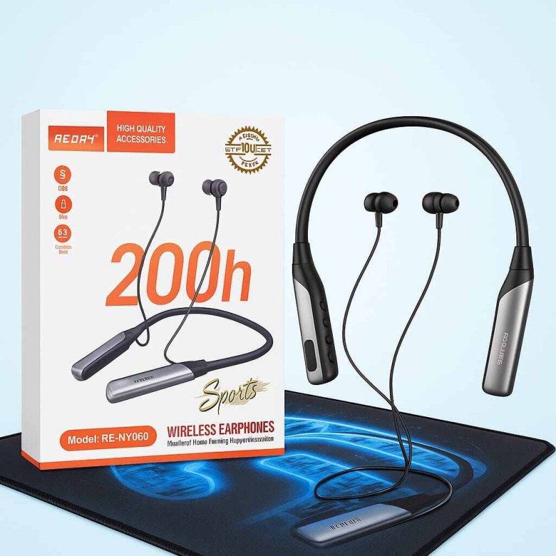 REGRSI RE-NY060 Wireless Earphones – 200H Battery Life Sport Bluetooth Headset