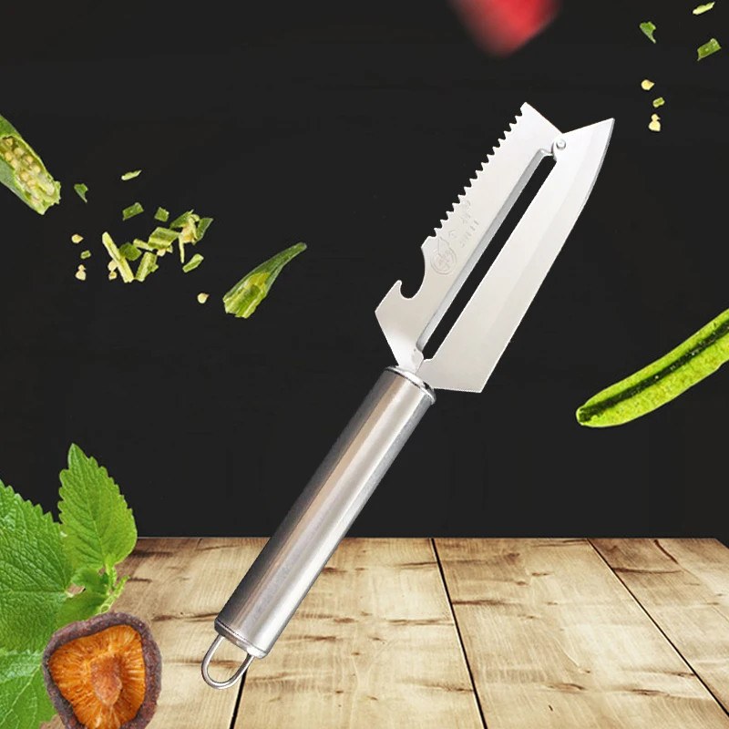 Multifunctional Stainless Steel Kitchen Knife | Fruit Vegetable Cutter & Fish Scale Peeler