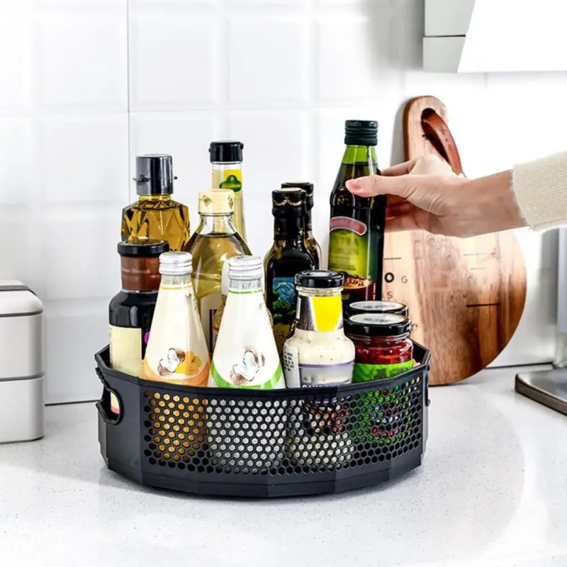 360° Smart Rotating Organizer – Multi-Purpose Rotating Storage Rack for Kitchen, Bathroom & Home