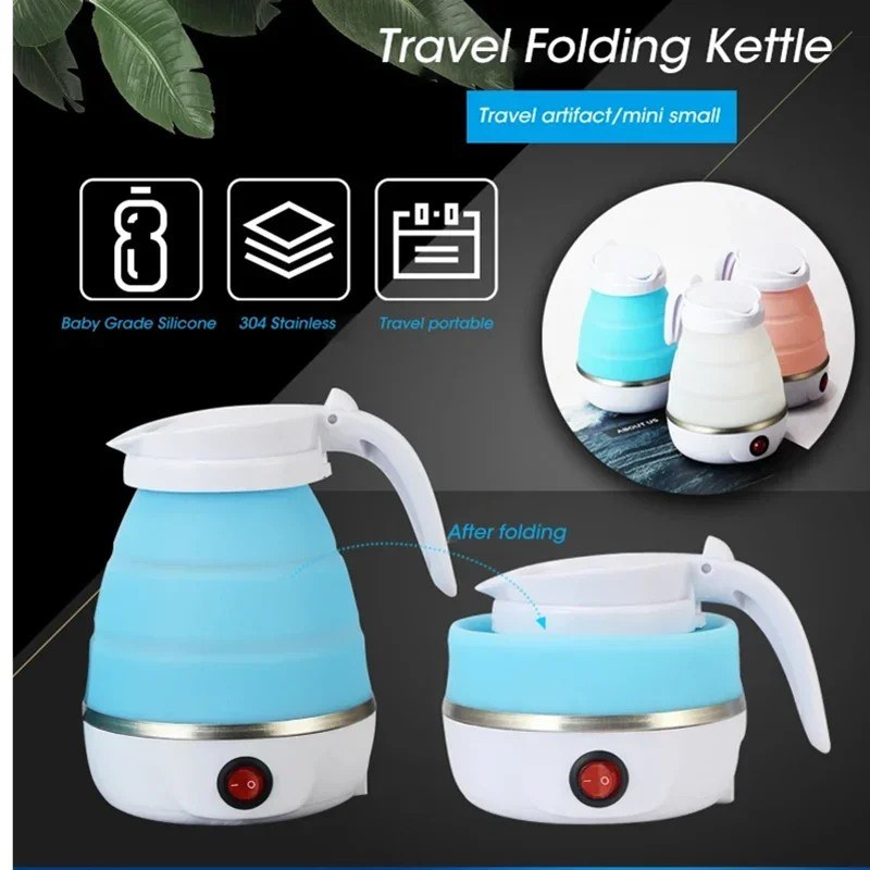600ML Foldable Electric Travel Kettle – Portable Fast-Heating Water Boiler for Home, Hotel & Camping