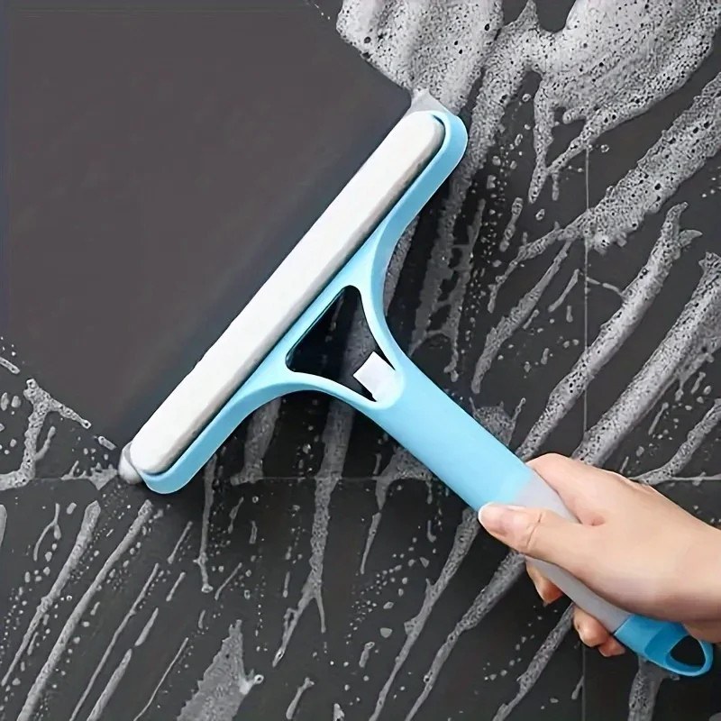 3-in-1 Silicone Shower Squeegee – Handheld Window, Mirror & Glass Cleaning Wiper