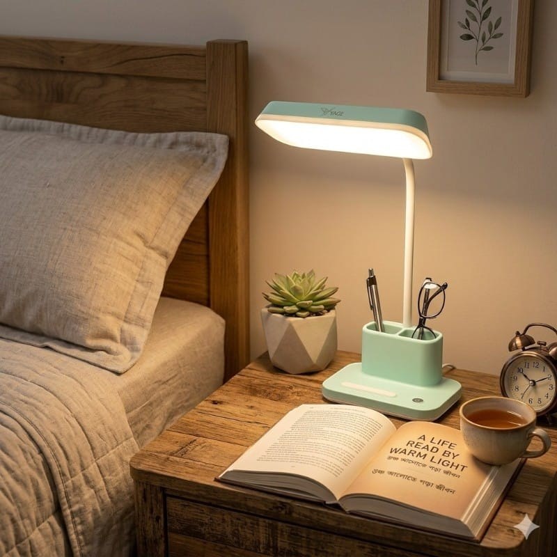 YG-T031C Rechargeable LED Folding Desk Lamp – Eye Protection Touch Dimming Reading & Study Table Light