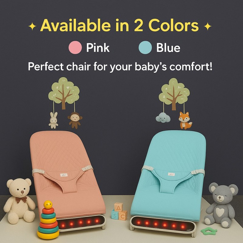 Premium Baby Swing & Rocker Chair with LED Lights & Built-in Speaker – Infant Rocking Seat