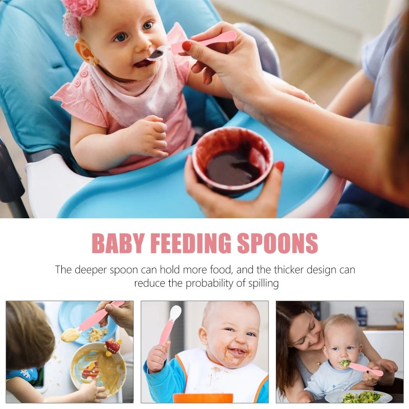2-Piece Cute Baby Silicone Spoon Set – Soft Feeding Spoons for Infants & Toddlers