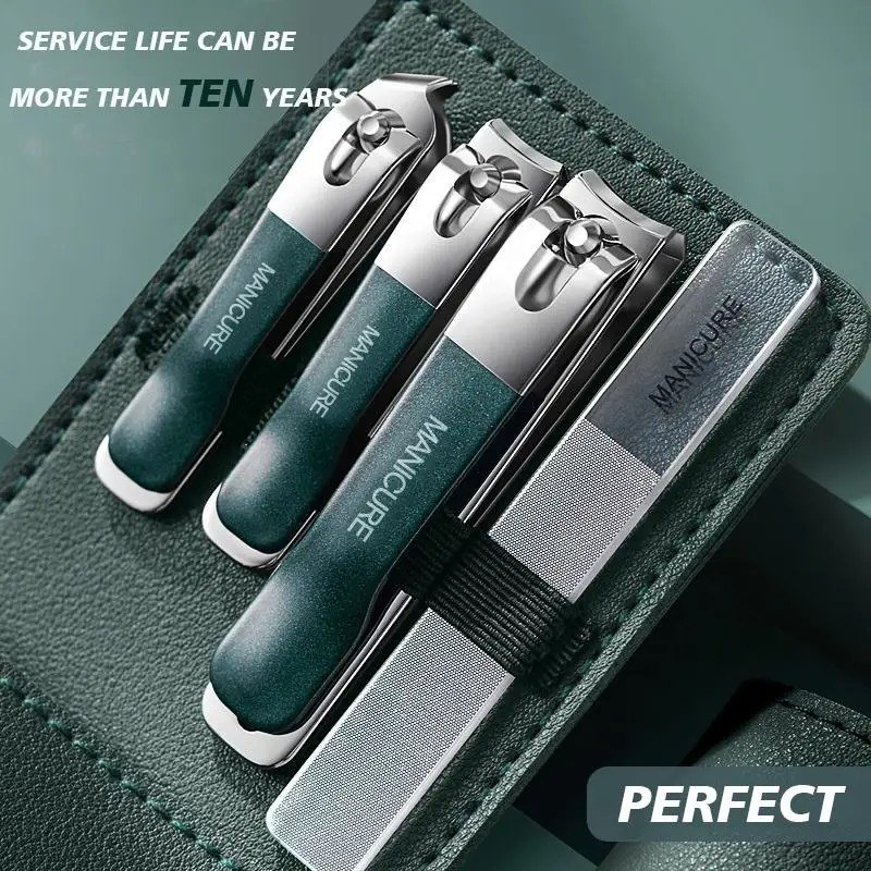 4Pcs Portable Manicure Nail Clipper Set | Compact Nail Care & Grooming Kit